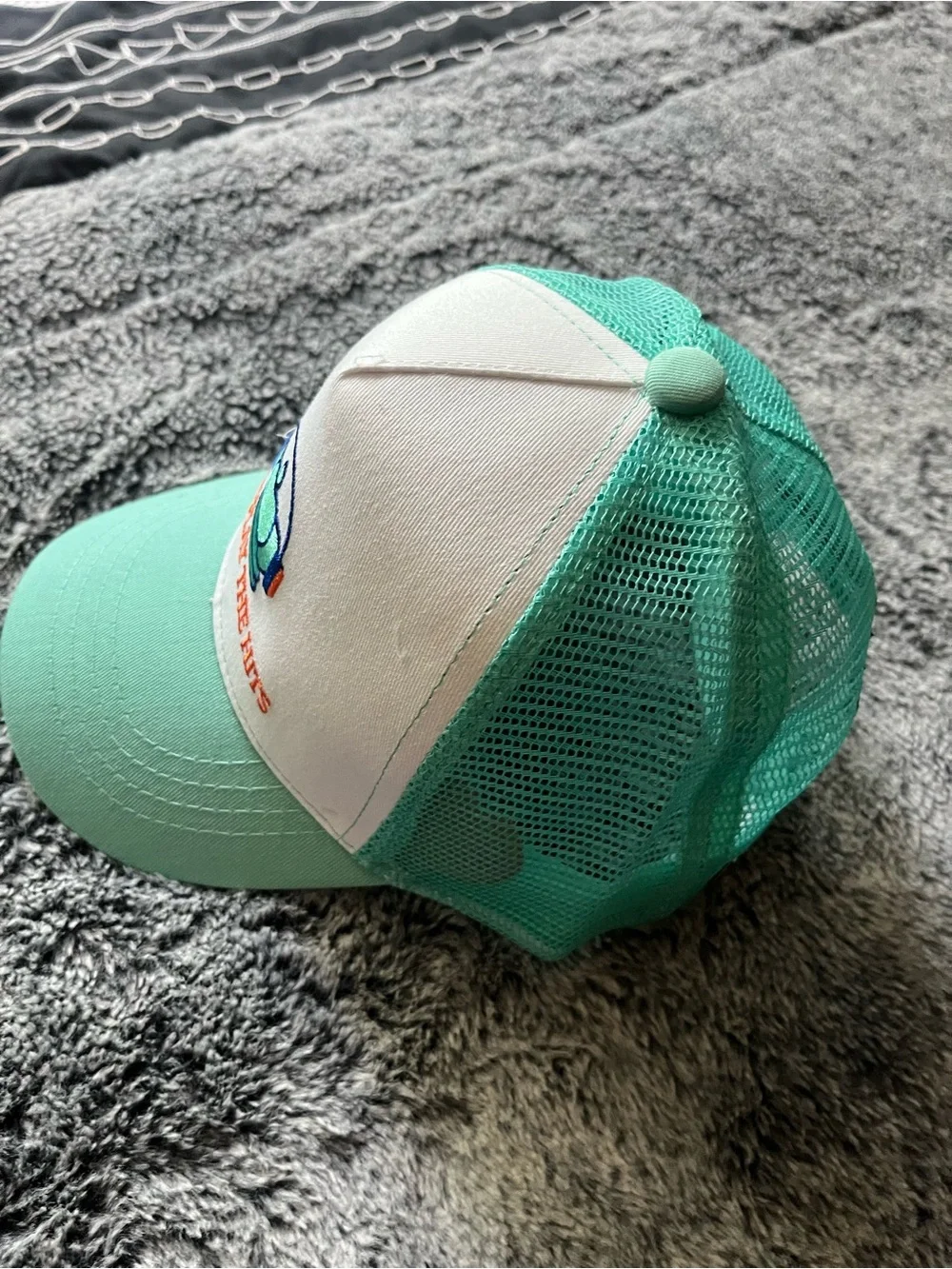 Kids Mint and White Trucker Hat - 